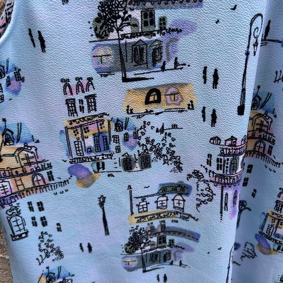 Cappagallo Paris Theme Swing Dress Size Women’s Small - Picture 6 of 6